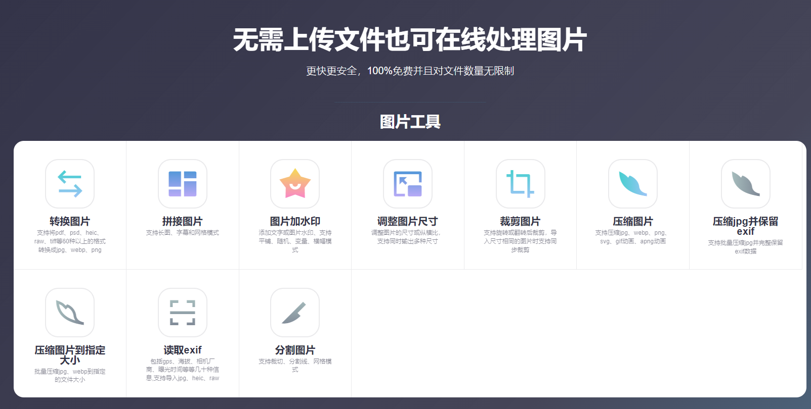 Imagestool:免费图片处理神器