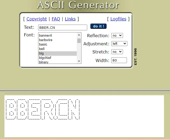 Network-Science : 文本转ASCII艺术工具